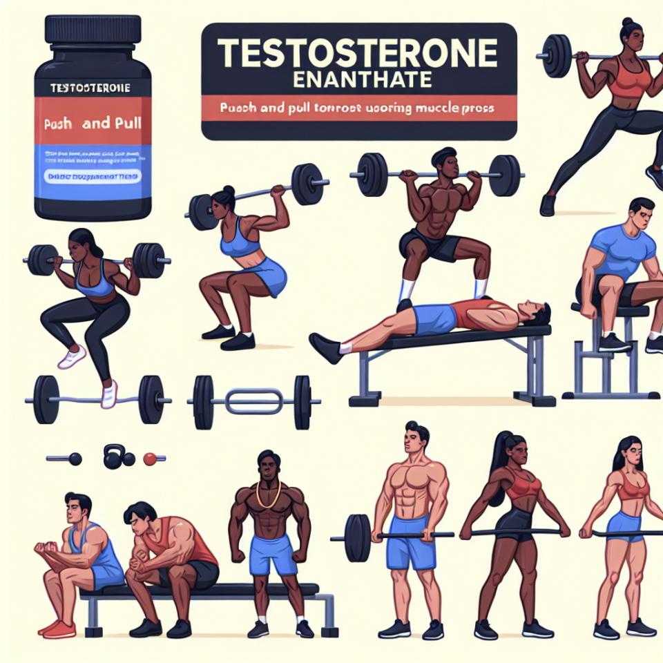Qué rutina de empuje y tracción va mejor con Enantato de testosterona