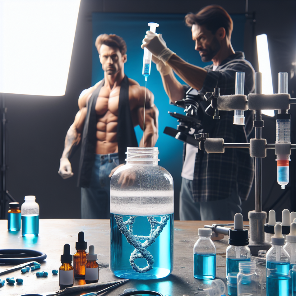 Suspensión acuosa de testosterona en preparación para sesiones fotográficas